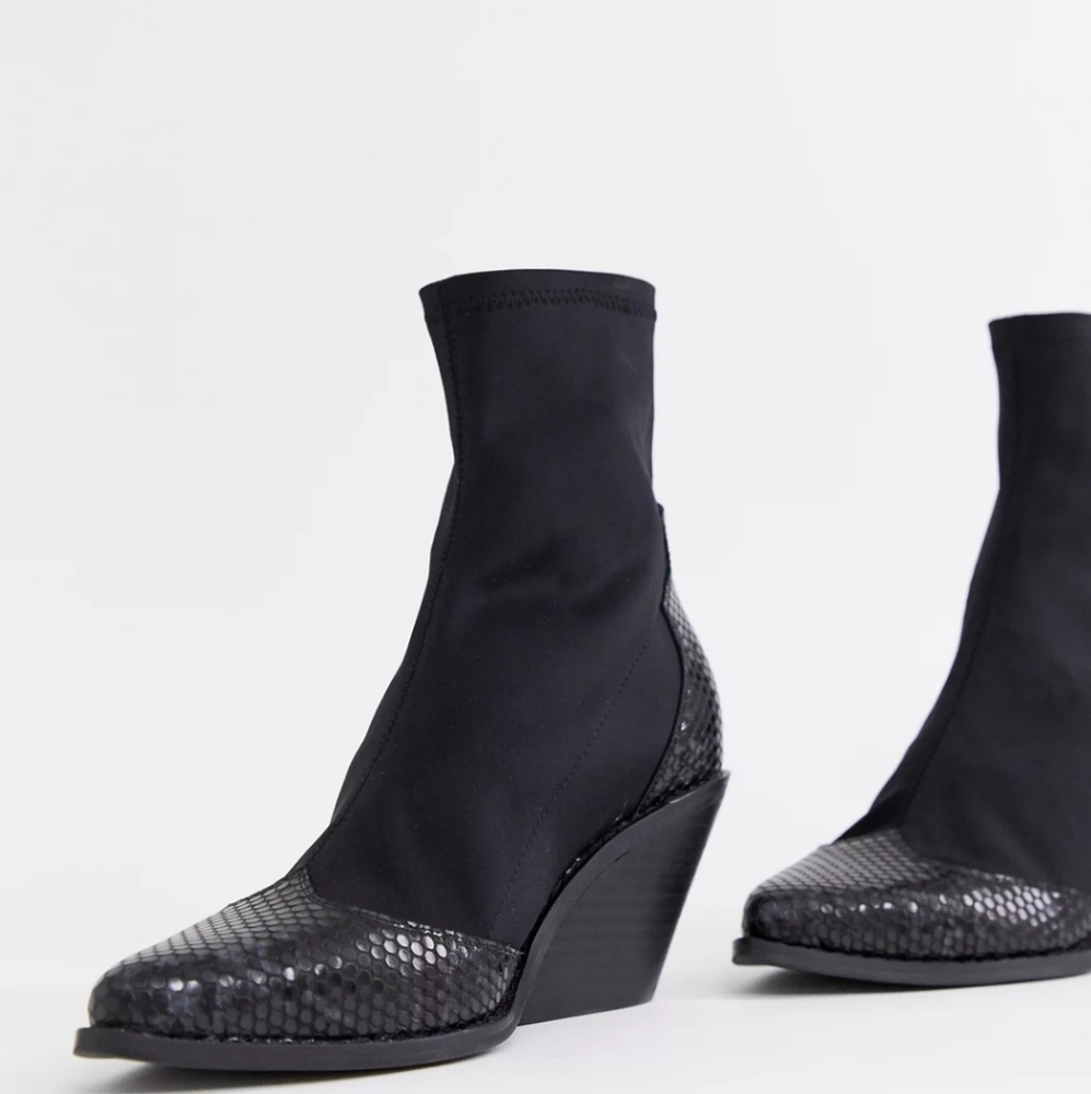 ASOS Raglan Western sock boots - Picture 2 of 6